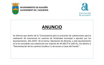 ANUNCIO – Subvención con destino a «Sufragar parte de los costes de recogida y de residuos domésticos en municipios de menos de 4.000 habitantes. Línea 2»