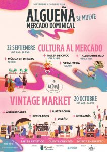 CULTURA Y VINTAGE MARKET AL MERCADO DOMINICAL DE ALGUEÑA