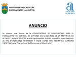 ANUNCIO - Subvención con destino a "TRATAMIENTO DE DÍPTEROS EN EL MUNICIPIO"