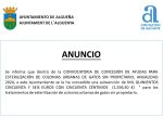 ANUNCIO - Subvención con destino a "Tratamientos de esterilización de colonias urbanas de gastos sin propietario"