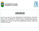 ANUNCIO - Subvención con destino a "RAFTING EN EL CAÑÓN DE ALMADENES"