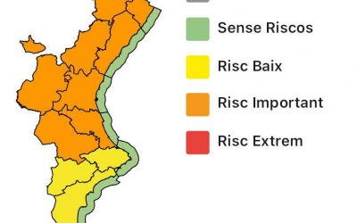 El Centro de Coordinación de Emergencias de la Generalitat Valenciana informa de alerta por lluvias nivel amarillo en toda la provincia de Alicante.